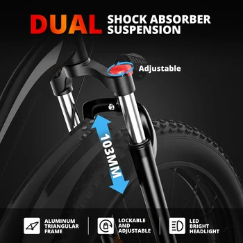 AMYET Electric Bike EB26 Adults Electric Bicycle Peak 1500W 48V 15AH e bike 26 3