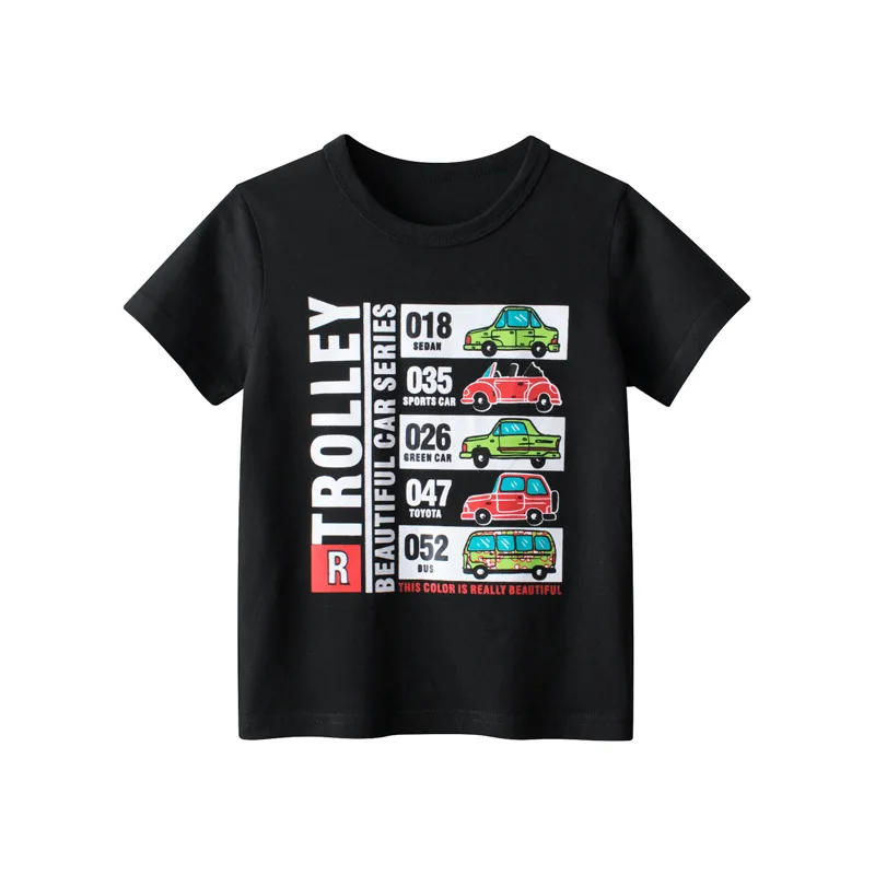 

1-9T Cars Print Boys T Shirt Summer Cotton Infant Tee Top Toddler Kid Tshirt Boys Clothes Short Sleeve Childrens T Shirt Outfit