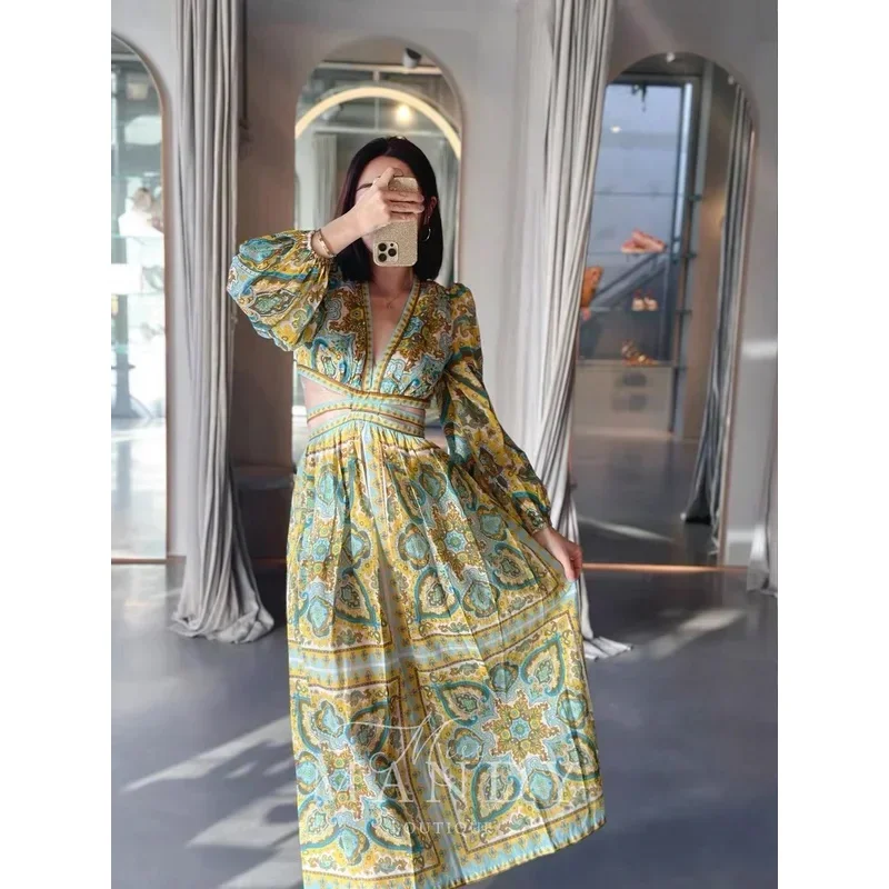 

WOMEN'S dress floral linen elegant long dresses casual vacation beach party dresses woman summer clothing women 2024