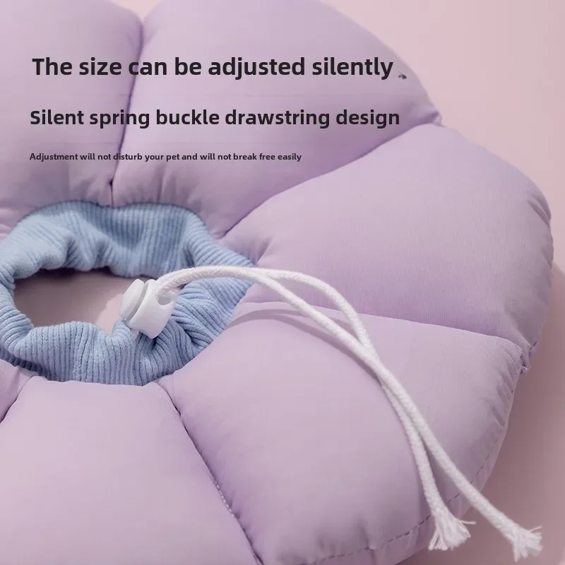 HiDREAM@ Adjustable Cat Cone Collar Soft, Cute ,Cute Waterproof, Anti-Bite Lick Wound Healing Safety Flower Cat Recovery Collar 5