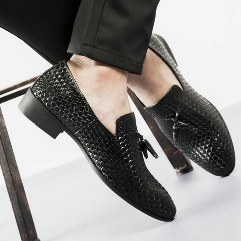 

Men Casual shoes Leather Loafers Office Shoes big size 7yu89 Men Weave Driving Moccasins Comfortable Slip on Loafer Shoes
