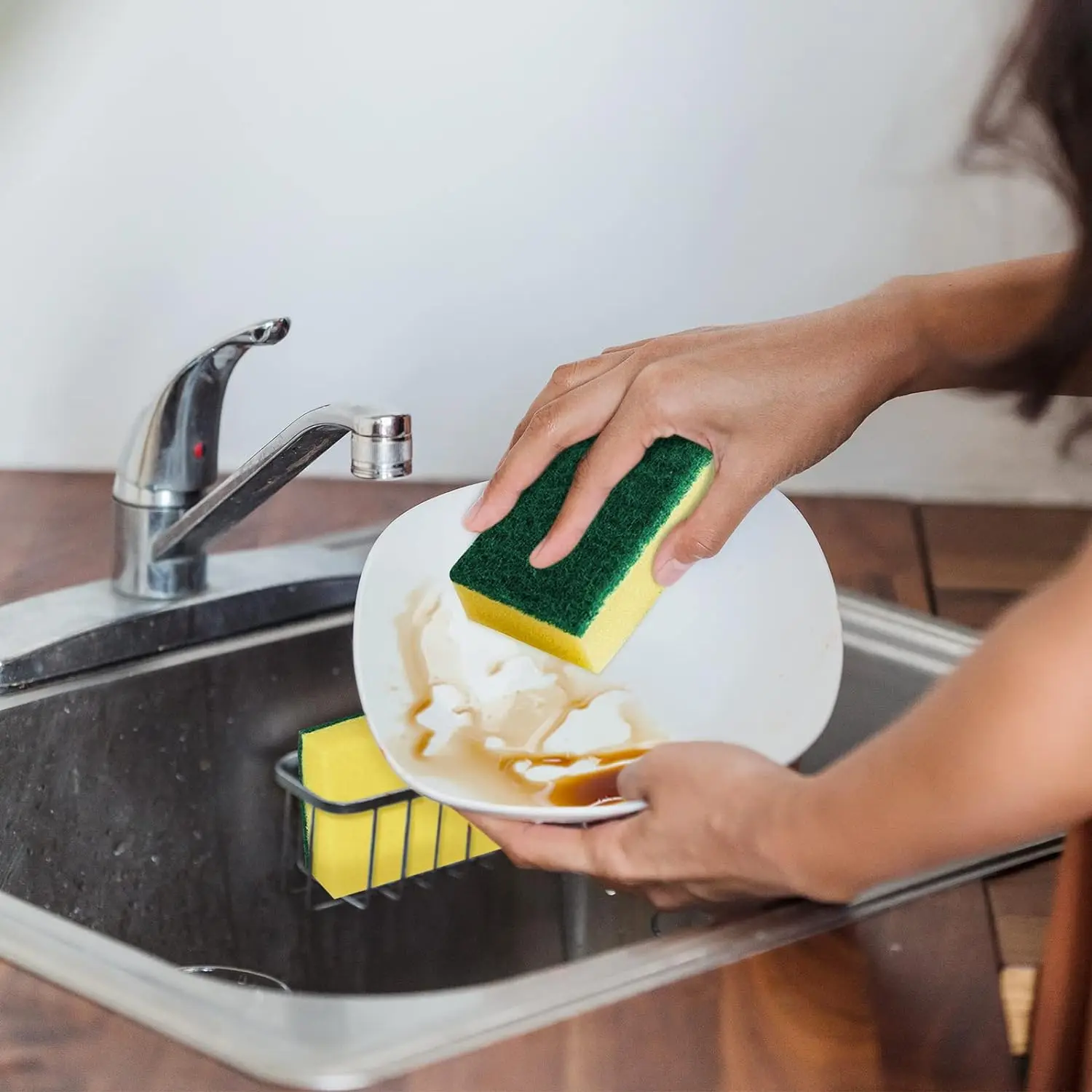 80/50pcs Highly Absorbent Cleaning Sponges Individually wrapped Pot Rust StainSponge Brush Kitchen House holdhotel apartment 2