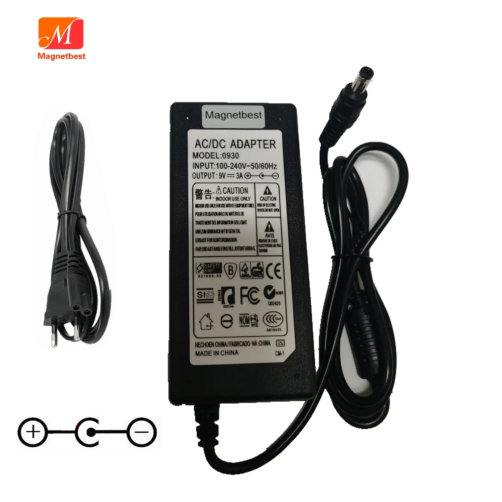 AC DC 전원 공급 장치 9V 3A 27W LINE6 POD HD500X HD300 HD400 HD HD500 BEAN DC-3G 어댑터 충전기 (EU/US/UK/AU 케이블 포함)