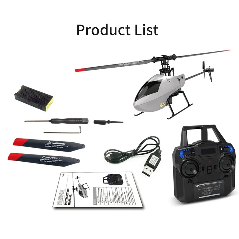 2.4Ghz RC Aircraft 4 Channel RC Helicopter C129 V2 with 6-Axis Gyro & 3D Flips, Altitude Hold,One Key Take Off/Landing COOLBANK 6