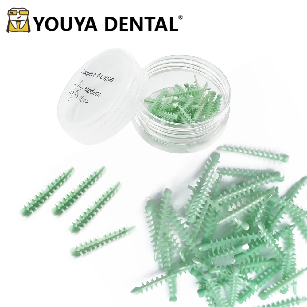 40 Pz/Scatola Monouso Dentale Adattivo Silicone Interdentale Cuneo Dentale Adattivo Cunei Matrice Matrice Matrix Materiale Elastico Dentista