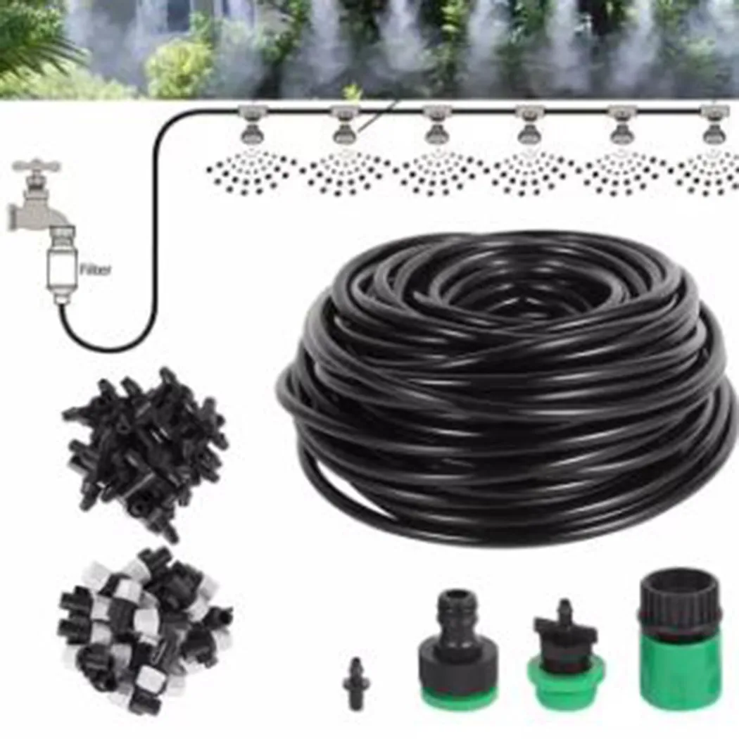 Garden Automatic Watering Device Micro-sprinklers Spray Water Cooling Moisturizer Water Irrigation Kit Set Cooling Spray System