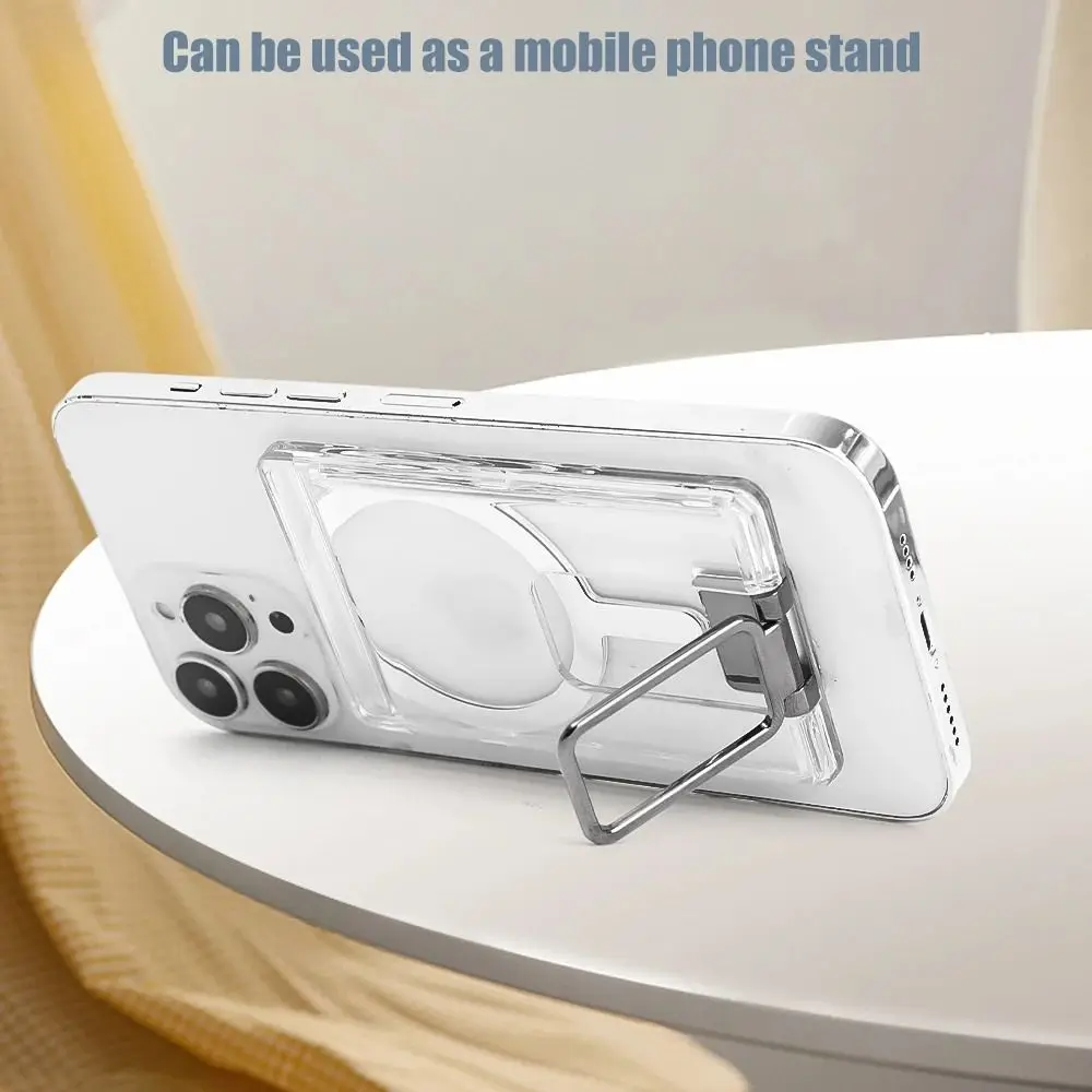 Transparent Magnetic Phone Wallet Holder with Card Slot Bag