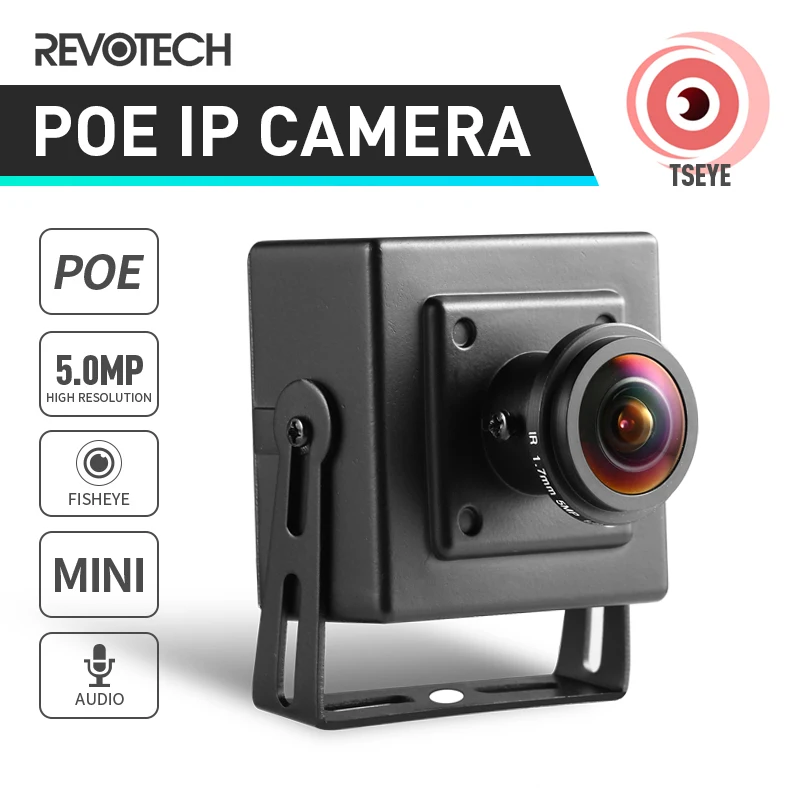 REVOTECH HD 3MP Mini Fisheye Security IP Camera, 1.7mm Lens Indoor Camera 170 Degree Wide Angle P2P Remote View CCTV Video Cam H.265 (I706-3 Black) Mini Fisheye Security IP Camera, HD 3MP Indoor Camera 1.44mm Lens 180  Degree Wide Angle P2P Remote View CCTV Video Cam H.265 (I706-4 Black):