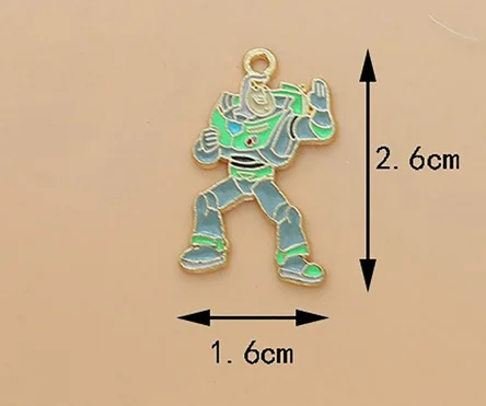 Set of 10 Gold Enamel Cartoon Charms for DIY Jewelry and Crafts