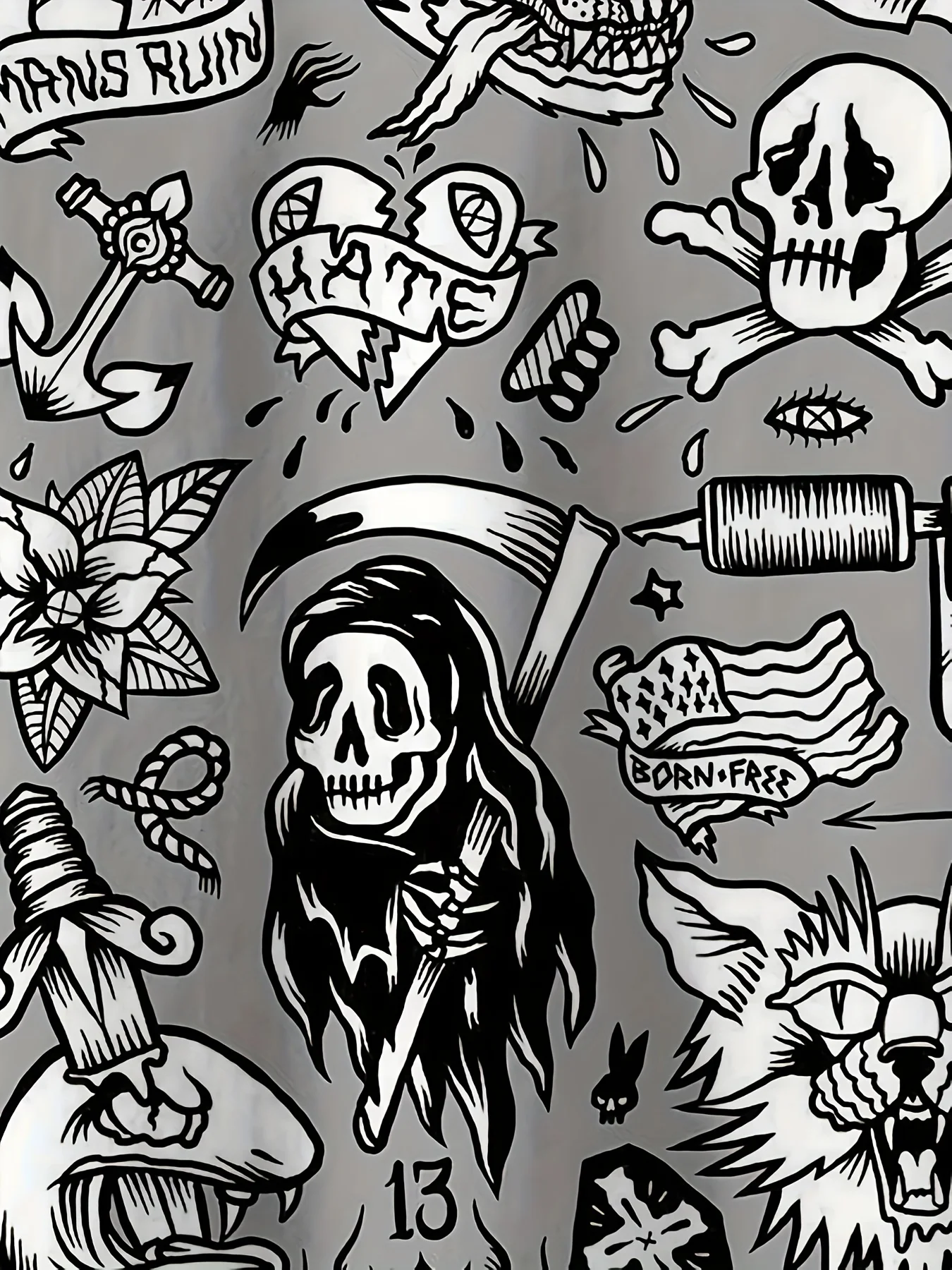 Skull Men'S Shirts Horror 3d Print Casual Hawaiian Shirts Man Retro Shirt For Man Street Button Short Sleeves Lapel Clothes 2024 4