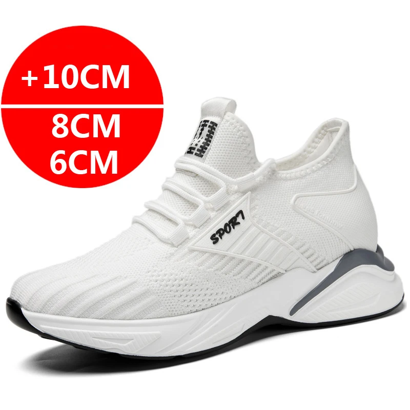 

Sneakers Men Elevator Shoes Height Increase Shoes For Men Casual Insole 10cm 8cm 6cm Optional Heels Moccasins Taller Male 36-44