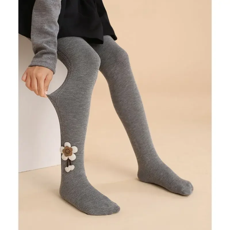Baby Tights Children Age Season With Thick Cotton Pure Render Children Pantyhose Girls Big PP Even Foot Tights