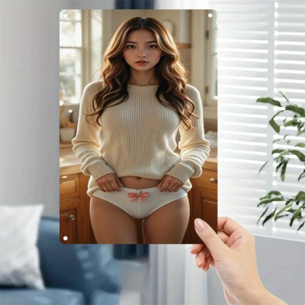 빈티지 메탈 월 아트 사인, 2D 플랫 레트로 틴 사인 홈 바 카페 장, 방수 크리스마스 선물