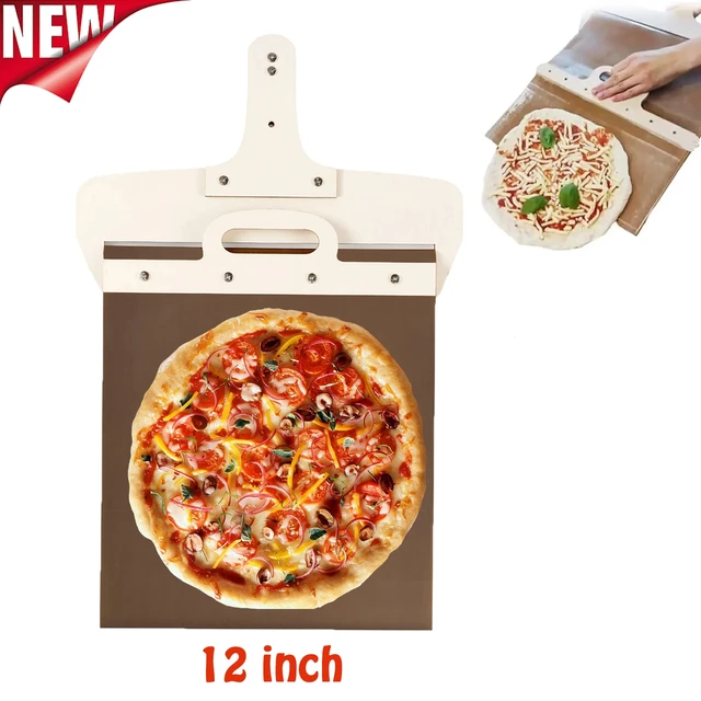 55*30cm Sliding Pizza Peel Shovel Removable Wooden Handle Pizza Spatula  with High-temperature Resistant Tarps Baking Tools