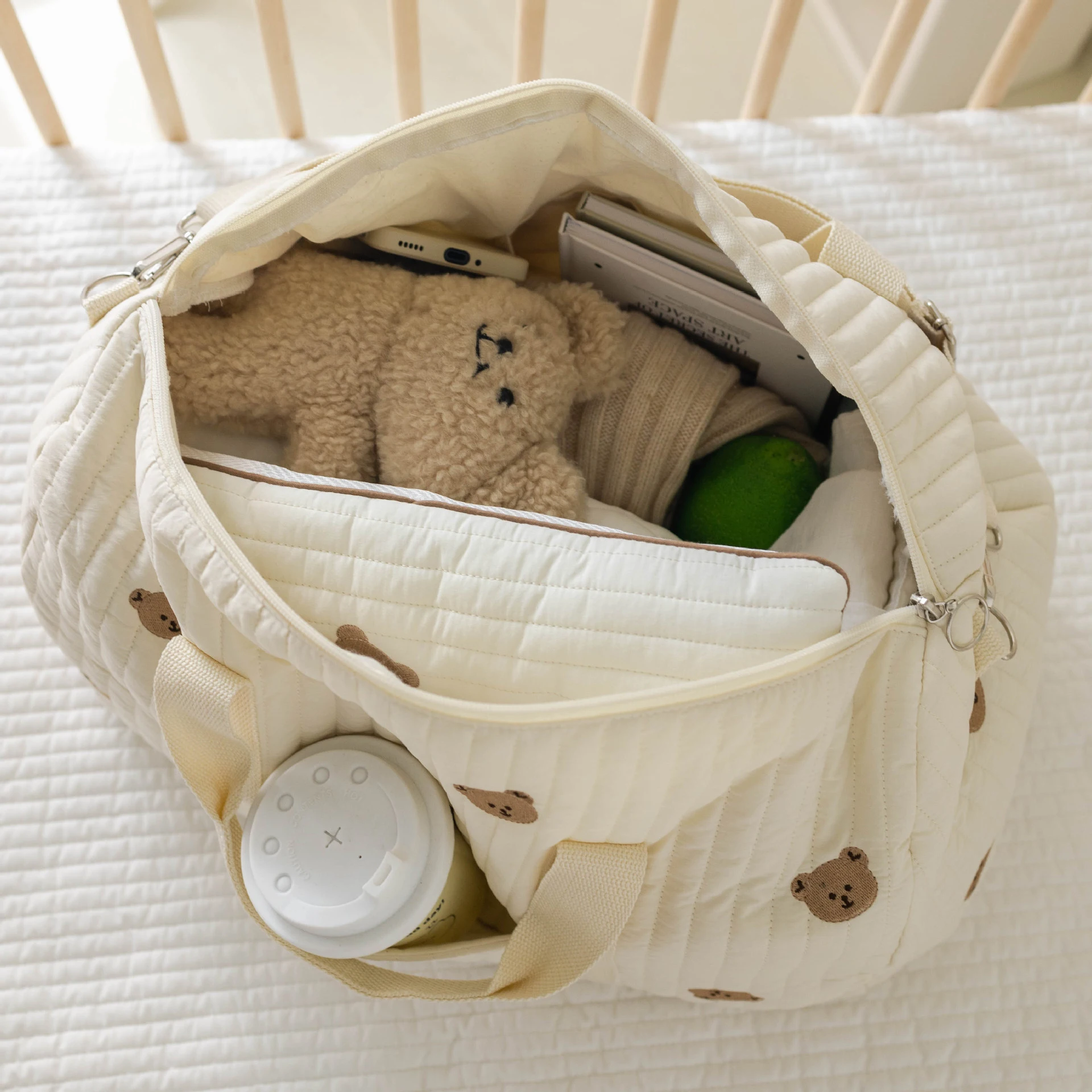 Große Mama Tasche Mutterschaft Pack Baby Wickelt asche Kinderwagen Windel Veranstalter tragbare Gepäck Einkaufstaschen Reise wechselnde Umhängetasche