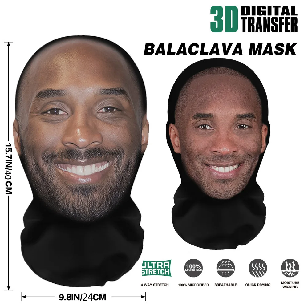 3D Printed Full Face Mask - Elastic Mesh Cosplay Headwear for Men  Women