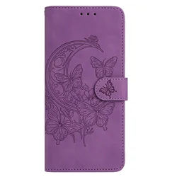 Elegant Butterfly Flip Leather Phone Case - Premium Design for Redmi 13C 4G (5G) (PURPLE)