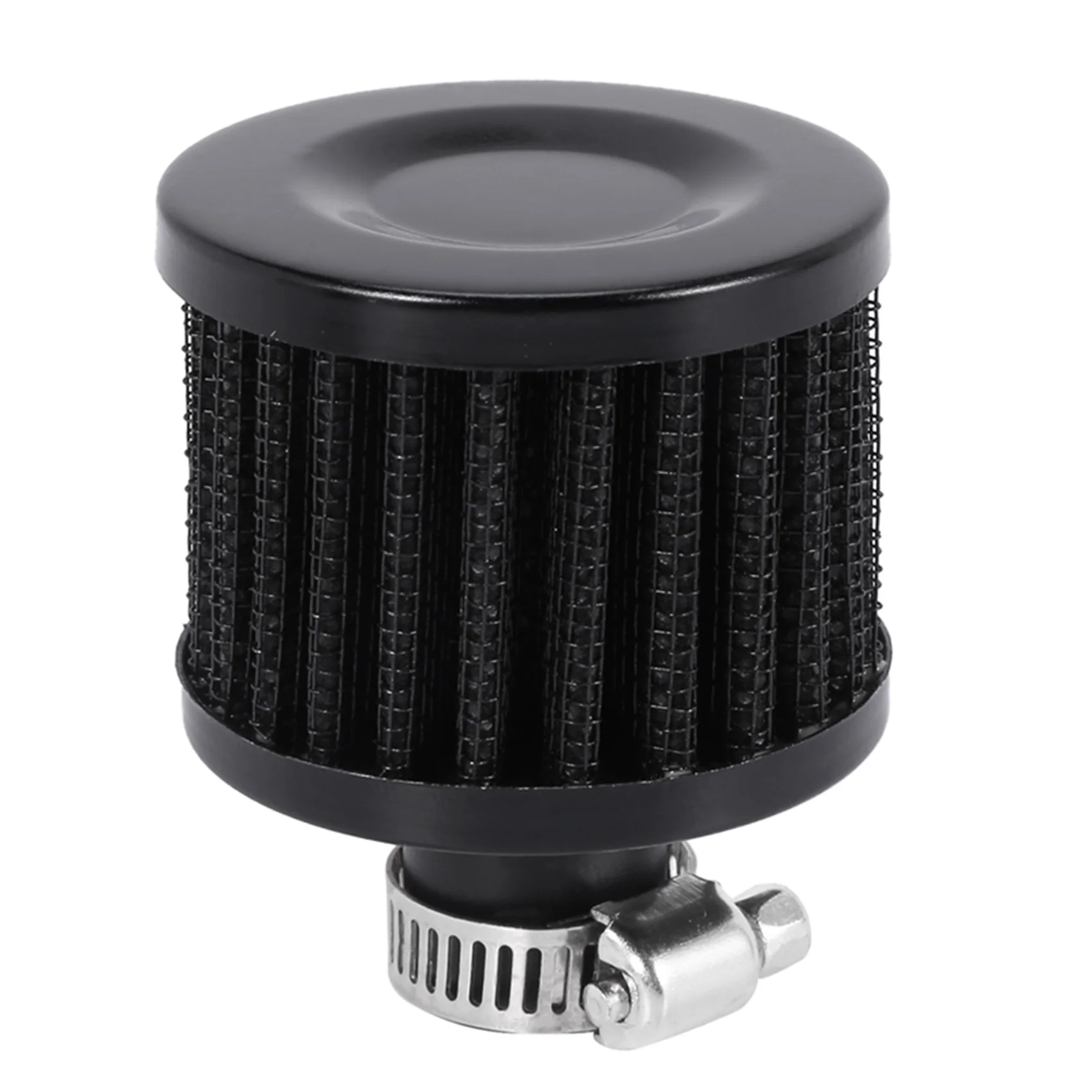 Air Filter 13mm Oil Mini Breather Cold Air Filter Fuel Crankcase Engine For Car Silver