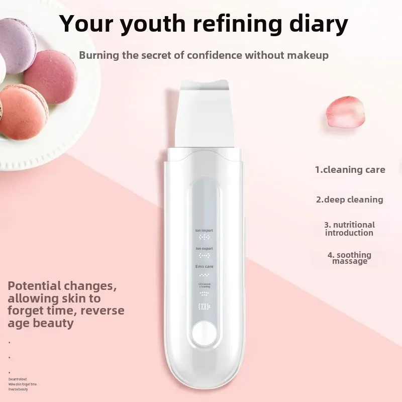Portable Ultrasonic Blackhead Remover Cleaner Facial Pore Cleaning Device Plastic Material Imported From China Mainland