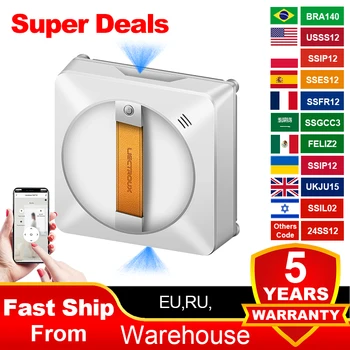 Window Cleaning Robot Liectroux YW710,Double Water Spray,Laser Sensor,Home Floor Windows Robot Vacuum Cleaner,App&Remote Control