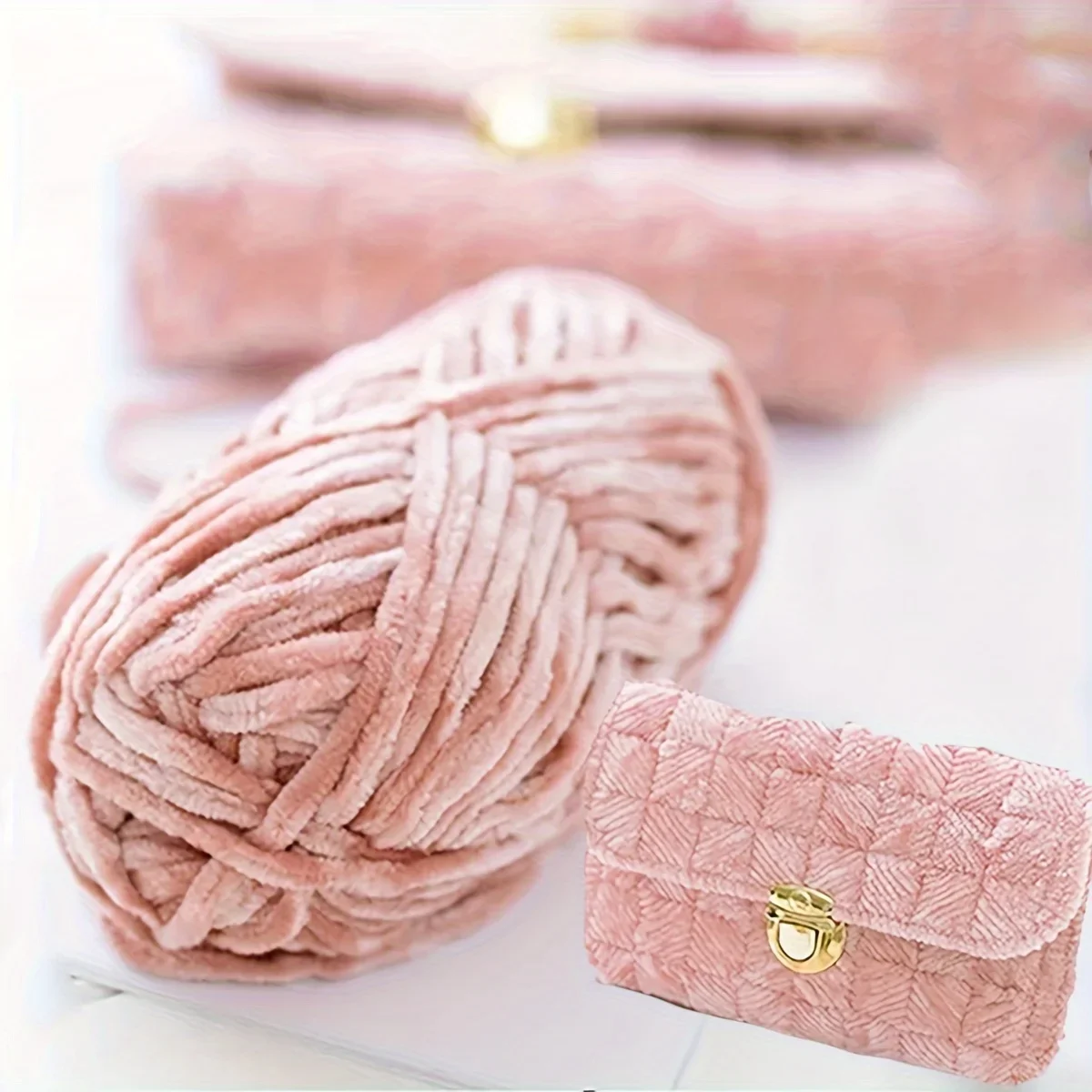 2pcs X100g Fleece Chenille Knitted Multi Color Handmade Yarn Balls Super Soft Velvet Yarn Chunky Blanket Yarn 6