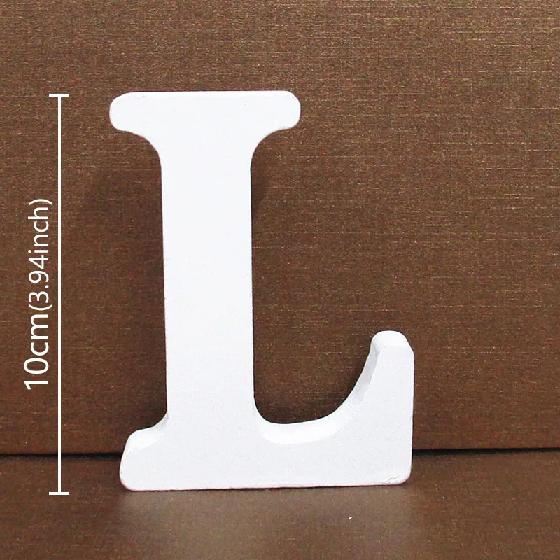 White Wooden Alphabet Letter - Personalized DIY Home & Event Decor, 10CM