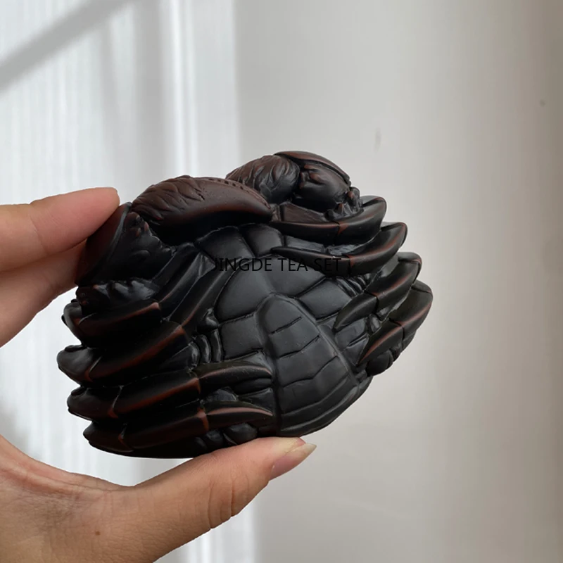 Purple Pottery Crab Tea Pet Tea Ceremony Accessories Living Room Desktop Tea Tray Decoration