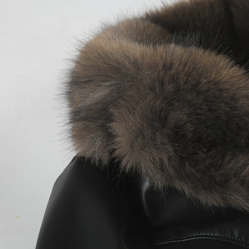 Faux Leather Fur Turndown Collar Jacket Korean Stylish Winter Cardigan Coat Punk Vintage 90s Women Outwear Chic Fall
