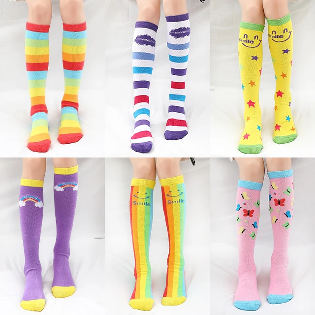 Calcetines Largos De Algodón Para Niña, Medias Hasta La Rodilla Con Dibujos  De Animales, Oso Bonito, Princesa, Envío Gratuito - Medias - AliExpress