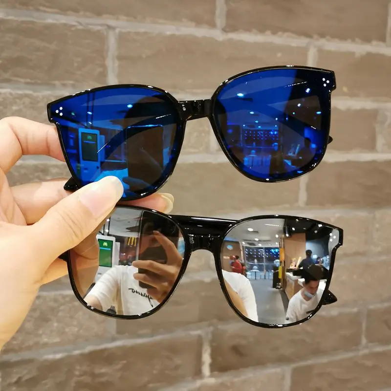 New Children Shape Round Sunglasses Girl Boy Shiny coating Double Color Vintage Sunglasses UV Protection Glasses Child_voghion.com
