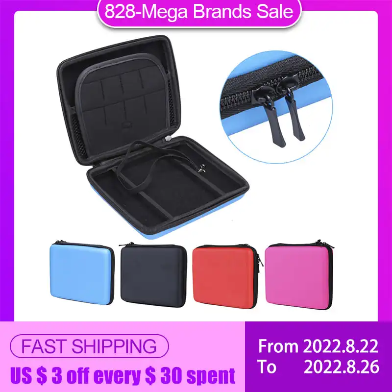 New Hard EVA Storage Zip Case Protective Holder For Nintendo 2DS Case Game Card Shell Cover Bag High Quality Game Card Shell New