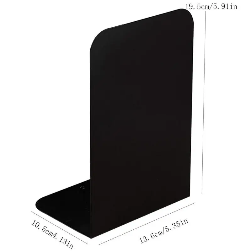 Metal Book Ends Heavy Book Stopper Anti-Slip Metal Bookends Book Dividers Office Organization Book Stopper To Hold Notebooks