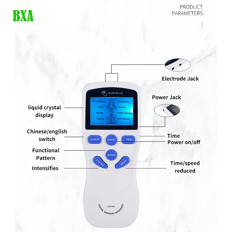 Upgrade Rechargeable TENS Therapeutic EMS Muscle Stimulator Digital Therapy Massage Device for Body Muscle Relief Stimulator