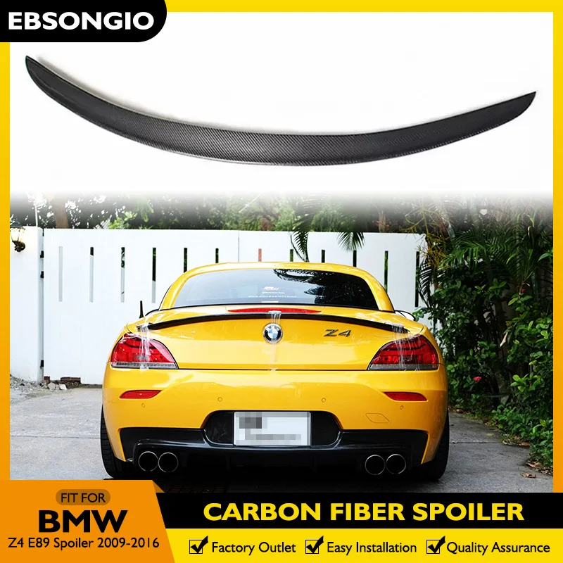 

Car Rear Spoiler Wing for BMW Z4 E89 2009 - 2016 Real Carbon Fiber Car Spoiler Rear Trunk Wing Boot Lid Lip Cover