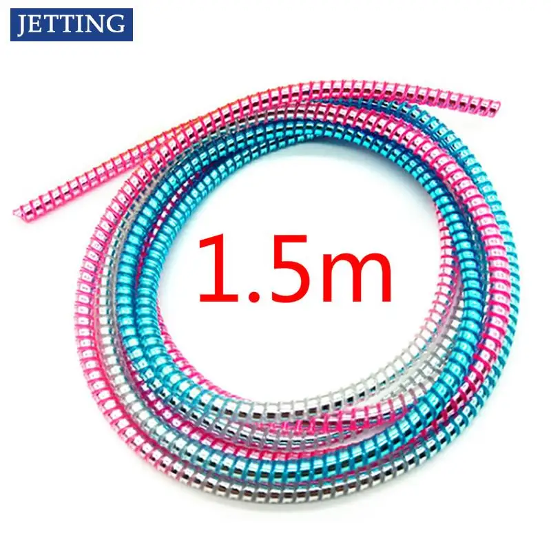 USB Charging Data Line Cable Protector 1.5M Wire Cord Protection Wrap Cable Winder Organizer For iPhone For Xiaomi cable organizer cable protector cable protector cover