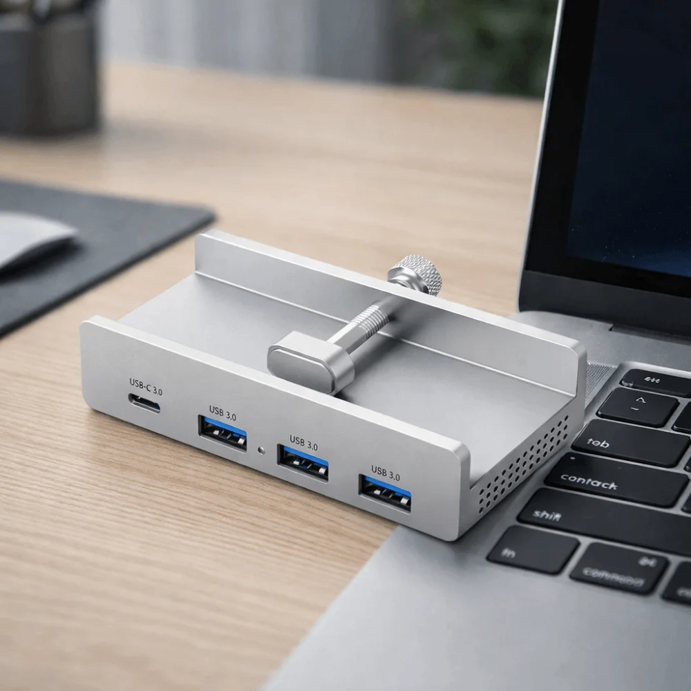 클립 디자인 USB3.2/3.0/2.0 USB 허브 클램프 5Gbps 범용 외부 고속 허브 전원 공급 장치 멀티 스플리터 데스크탑 PC
