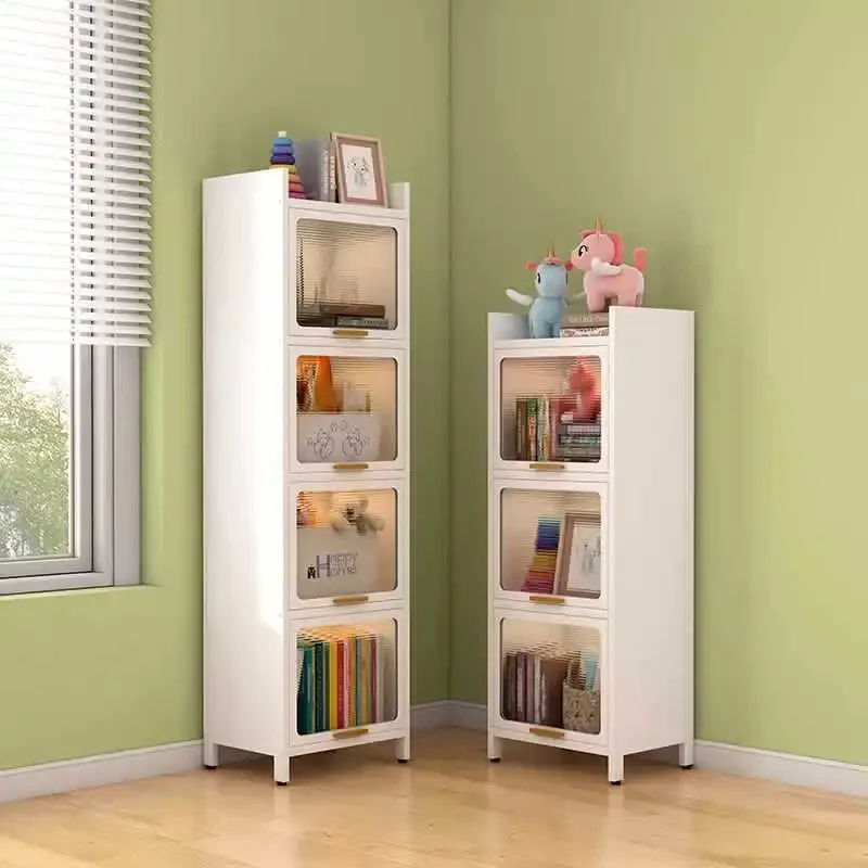 Glass Filing Book Shelf Display Children Bedroom Storage Book Shelf Library Doors Libreria Estanteria Nordic Furniture BL50BS