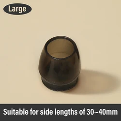 16 - Piece Furniture Leg Floor Protectors with Felt Pads and Sliders - 16PCS (Black Round L)