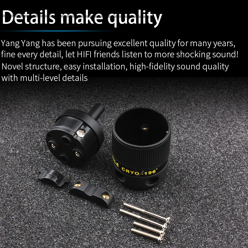 YYAUDIO YY-08G 24K Rhodium Plated Type 8 IEC Power Connector IEC Female Electrical Plug Socket Adapter Connector DIY Mains Cable
