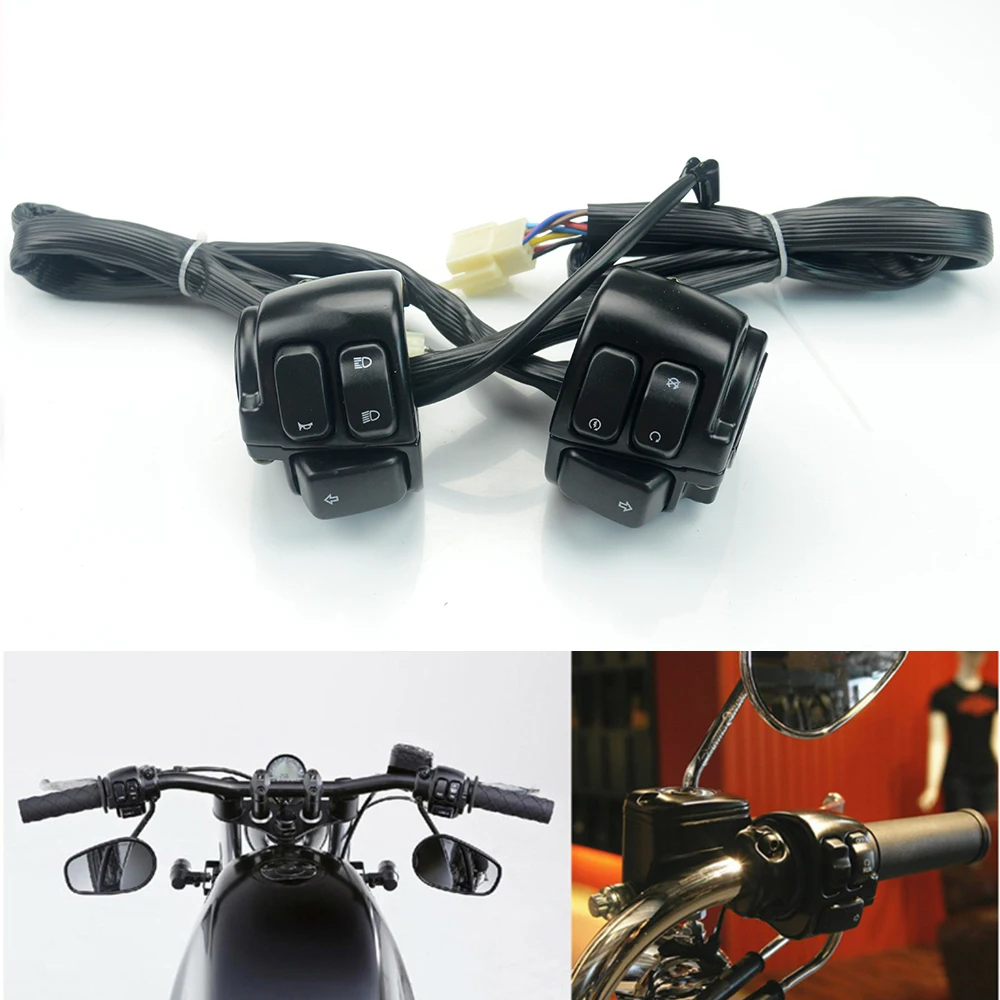 

Для 1 ''25 мм Универсальный черный руль мотоцикла переключатель руль мотоцикла сигнал поворота кнопка управления фары