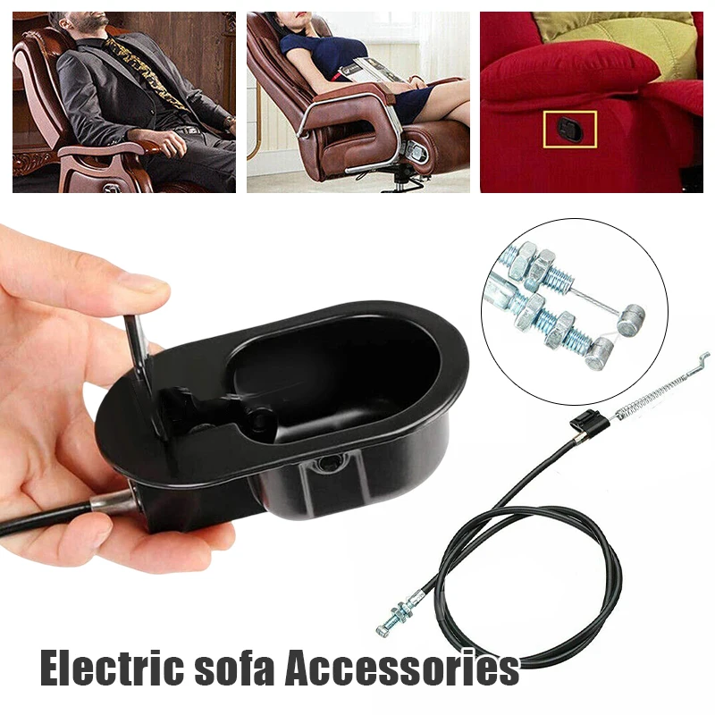 Liga de Alumínio Couch Release Lever Sofá Cadeira Recliner Release Pull Handle Part Match Furniture Hardware Acessório Substituição