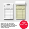 5pcs thank you receipt book, carbon copy sales receipt form, invoice booklet for office and restaurant, 3.4 x 5.5 inches 3