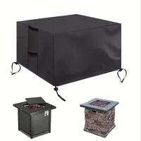 Fire pit cover Rectangular outdoor fire table cover Rectangular heavy duty waterproof patio propane gas fire pit cover 1