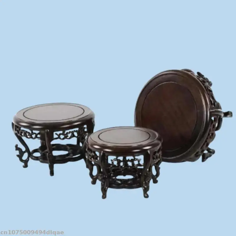 Three High-end Solid Wood Display Racks Miniature Models Sculpture Display Pedestals Home Attic Flower Pots Plant Racks