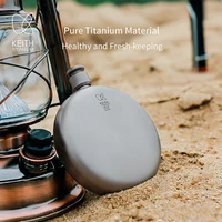 Keith Pure Titanium Flask 130/150ml Portable Bottle with Leather Cover Wine Pot for Camping Whiskey Drinkware Travel Tableware