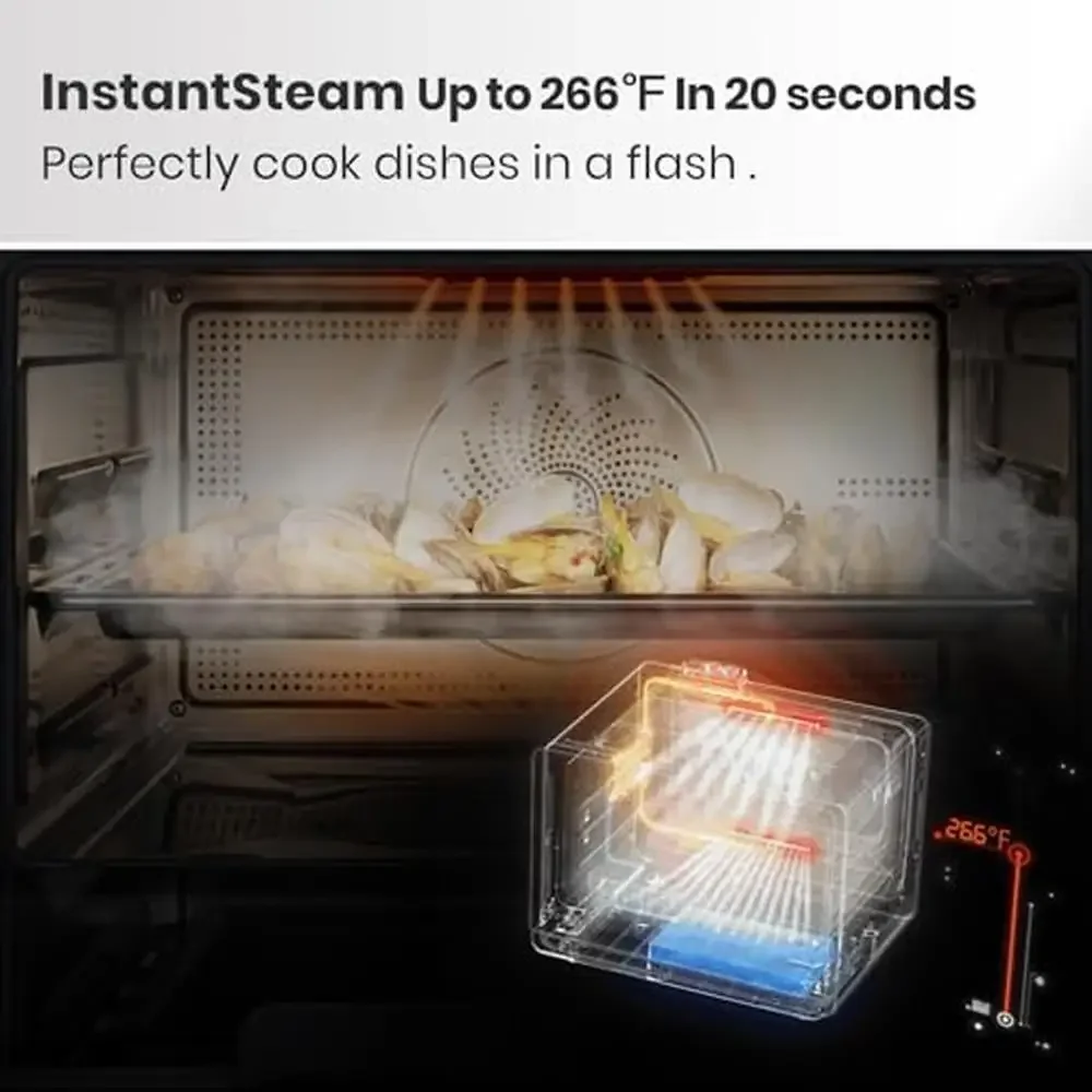 Steam Convection Oven 7-in-1 Countertop Air Fry Bake Sous Vide Ferment Built-in Recipes Food-grade Anti-Scalding Easy Operation 6