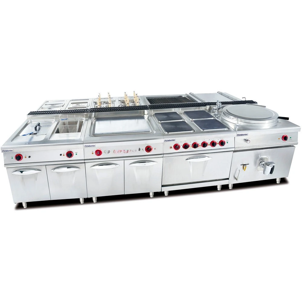 Commercial kitchen professional restaurant freestanding 4 burners