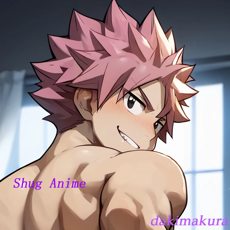 Dakimakura Anime Natsu Dragneel Fairy futa Double-sided Print Life-size Body Pillow Cover Bedding Gifts