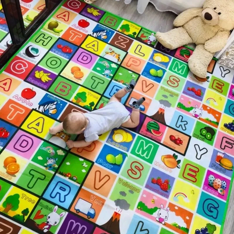 Play Mat Baby Play Mat 180x120cm Doubel Sided Printed Kids Rug Educational Toys for Children Crawling Carpet Game Activity Gym Foam Floor