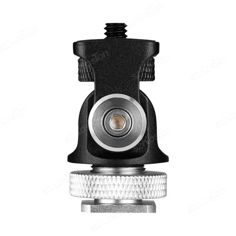 360-Grad-Blitzschuh-Montageadapter, 1/4 Zoll Schraubmontage, Ständer, Mini-Stativ, Kugelkopf für DSLR, Spiegelreflexkamera, Videomontagekamera – Detail 15